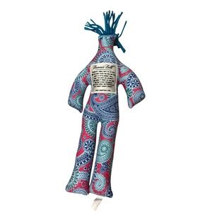 Dammit Doll Stress Relief Plush Pink Blue Paisley Pattern Gag Gift 12 Inch
